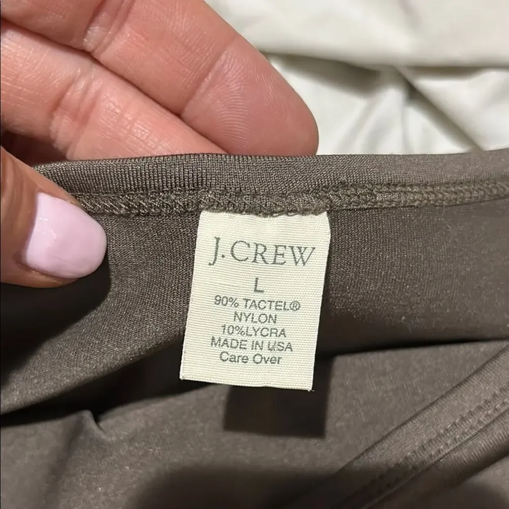J Crew L Brown Women's Camisole Top nylon spandex blend euc worn once air dried